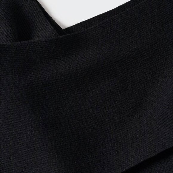 MANGO Women's Double-breasted Cropped Sweater Black - Picture 7 of 8